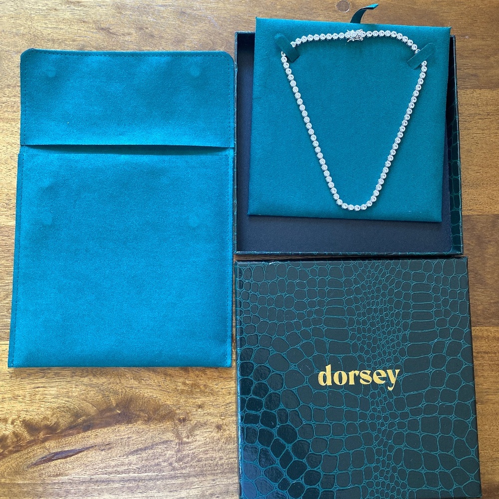 Dorsey James lab grown Sapphire necklace 15in